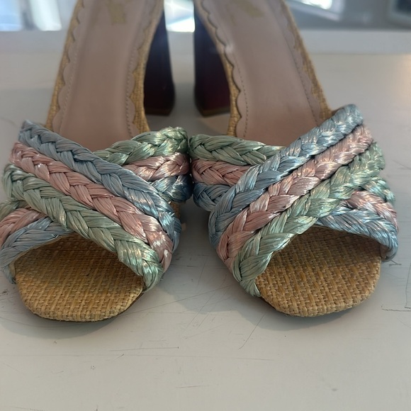 Miss L-Fire straw heel slides 38 7 - Picture 2 of 9